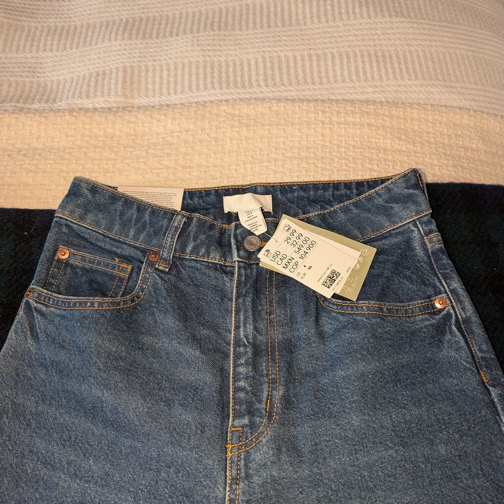 H&M NWT Wide Leg Denim Jeans in Blue